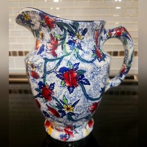Ringtons Ltd. Floral Water Pitcher c1930